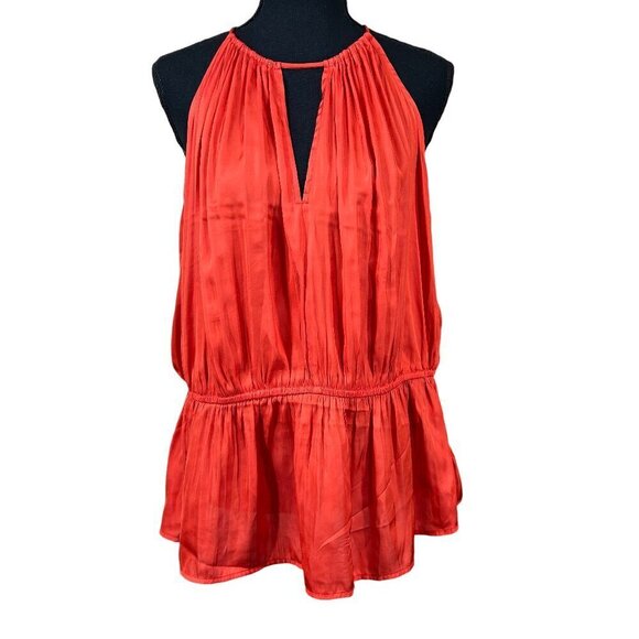 Old Navy Tops - Old Navy NWT Orange Halter Peplum Blouse Size 2X